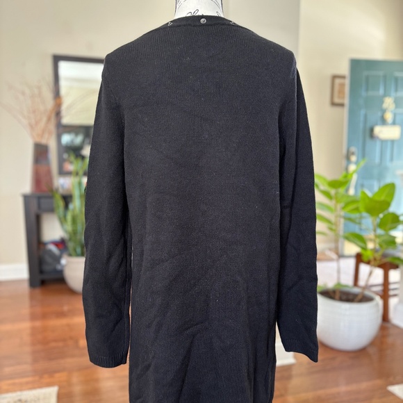 BCBGMAXAZRIA Sweater Dress with Metallic Detailing. Size M - Picture 2 of 8